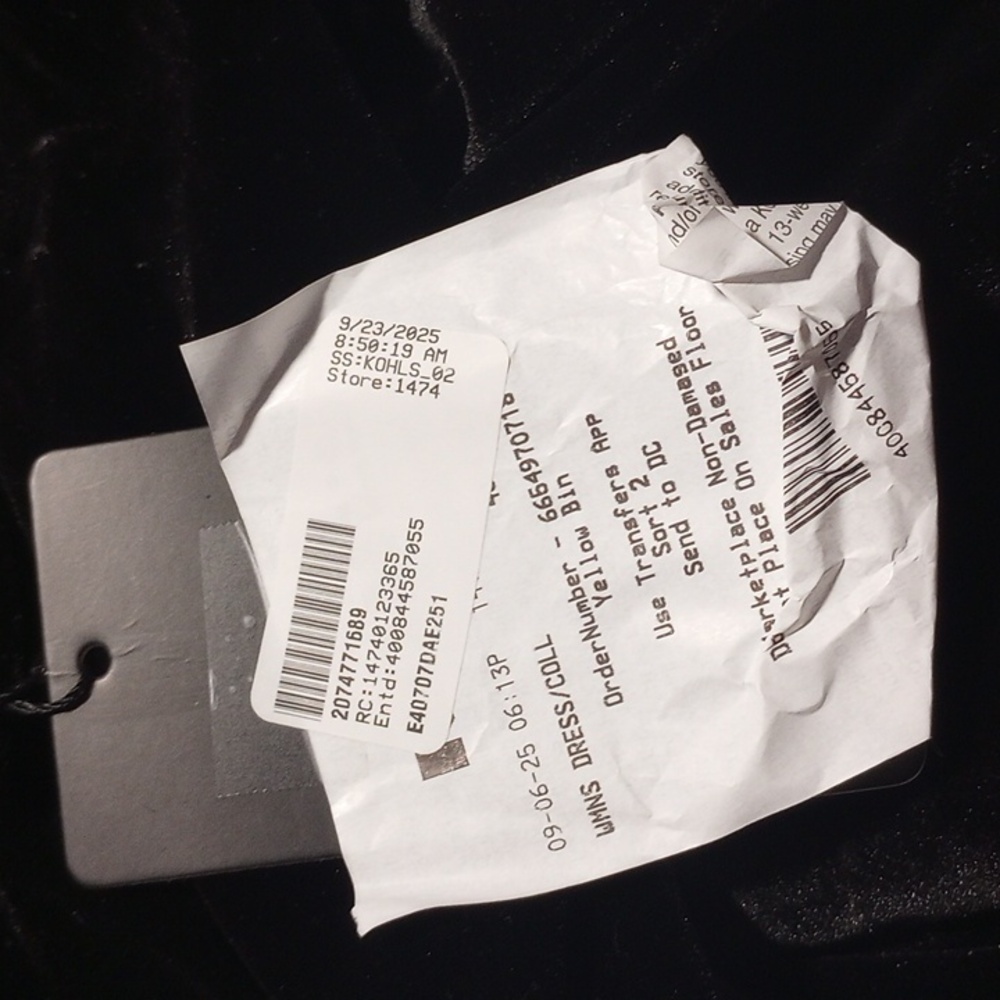 2 For $10 Black Faux Velvet  Dress Khol's - Picture 8 of 8